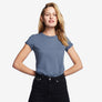 Classic Cotton Crew Tee - Washed Navy